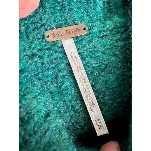 Free People Bradley Sweater Color: Alpine Green Size: XS - Picture 6 of 8